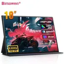 Bimawen 18 Inch 1.5K 120Hz Portable Monitor 16:10 DCI-P3 500Nit Display IPS Gaming Screen For PC