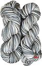 Oswal Grey Mix (300 gm) Wool Hank Hand Knitting Wool/Art Craft Soft Fingering Crochet Hook Yarn, Needle Knitting Yarn Thread dye SM-QVC