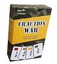 Fraction War Fun Math Game to Learn, Compare and Simplify Fractions for 2nd Grade, 3rd Grade, 4th Grade, 5th Grade (1 Pack) (Standard Edition)
