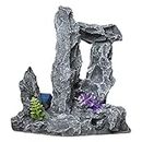 Natural Looking Rock Stand Stone Aquarium Decoration Ornaments/Toy for Fish Tank (16cmx 16 cmx 8 cm)