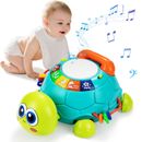 Musical Turtle Baby Toys for 3 6 9 12 18 Months, Crawling Toys for Infants