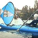 Kit de vela de viento grande de 108 x 108 cm para kayak, canoas portátiles, kit de vela emergente, accesorios de kayak para botes inflables, kayaks, canoas