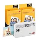 KODAK Mini 2 Retro 4PASS Portable Photo Printer (2.1x3.4 inches) + 68 Sheets Bundle, White