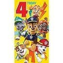 Danilo Promotions Ltd Paw Patrol Official Birthday Card, 4 Today, Age Four Multiple Colours PA063