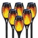 Solar Lights Outdoor, Solar Torch Light with Flickering Flame for Garden Decor, Solar Garden Lights, Waterproof Solar Powered Outdoor Lights, Flame Torches for Outside Patio Pathway Yard Decorations