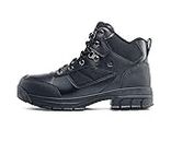Shoes for Crews Voyager II, Men's, Women's, Unisex Soft Toe and Steel Toe Work Boots, Slip Resistant, Water Resistant, Black, Black (Steel), 11 Women/9.5 Men