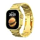 esportic Ultra Smart Watch 24K Gold 2.02 Inch Latest 8 Series AMOLED 520 * 580 Pixel with Sports & Health Tracker, GPS, NFC, Wireless Charging, Heart Rate, Spo2, BP, On/Off (Gold Edition 24K Colour)