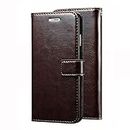Nkarta Leather Wallet Flip Book Cover Case for Samsung Galaxy A5 2017 :-Coffee