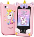 Kids Smart Phone Toys, Birthday Gifts Unicorn Toddler Play Phone for Girls 3-10,