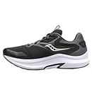 Saucony Men's Axon 2 Running Shoe, Black/White, 8.5 US