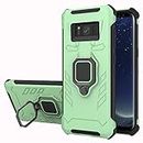 Samsung S8 Case, Galaxy S8 Case, Military Grade Protection Phone Case with Ring Kickstand for Samsung Galaxy S8,Light Green