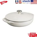 Covered Casserole 3.6 Qt Cast Iron W/ Stainless Steel Knob for Induction Cooktop