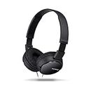 Sony MDR-ZX110 Foldable Wired Over-Ear Headphones without Mic, 30mm Dynamic Driver, One Size - Black