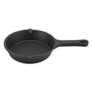 MANNAR CRAFT Cast Iron Skillet (06 Inch Dia) Compatible with Gas Stove, Induction, Oven, Pre-Seasoned (Black)