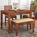 Solid Sheesham Wood Dining Table with Chair || Dining Table Set || Dining Table || Dining Room Furniture (Traditional 4)