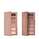 URBAN DECAY Naked Mini Eyeshadow Palettes Bundle - Naked 2 Basics (Neutral Mattes) + Naked 3 Mini (Rosy Neutrals Shimmer)