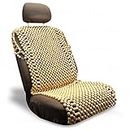 Zone Tech Natural Royal Wood Bead Seat Cover Massage Cool Premium Comfort Cushion - Reduces Fatigue the Car or Truck or your office Chair