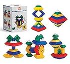 STEAM STUDIO Pyramid Building Blocks 15pcs, Building Blocks Stacking Toys Speed Cube, The Octahedron Stacker Toy 3D Puzzle Stem Toys, Creative Educational Toys for Kids Preschool Learning Toys