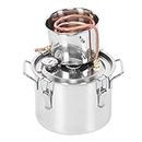 Wine Distiller, 10L Stainless Steel Alcohol Distiller Build-in Thermometer Distilled Water Production Equipment Pure Dew Machine for DIY Whisky Wine Brandy