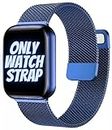 AMiRiTE AMS02 Metal Stainless Steel Watch Band Compatible With Apple iWatch Series 7 6 5 4 3 2 SE,【 Only Metal Strap for Apple iWatch WATCH NOT INCLUDED 】 (42MM 44MM 45MM, BLUE)