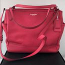 Coach Bags | Coach Bag/Diaper Bag Redfuchsia Crossgrain Leather | Color: Pink/Red | Size: 18 Inches Wide By 11 3/4 Inches Tall