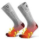 Heated Socks for Men Women, SAVIOR HEAT 2022 Electric Rechargeable Battery Thermal Warming Thick Ski Socks for Winter Cold Weather Hunting Hiking Camping Skating Snowboarding Cycling Fishing