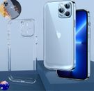 For iPhone 14 Plus 13 12 11 Pro Max Shockproof Clear Silicone Bumper Case Cover