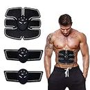 Raiyaraj 6 Pack Abs Wireless Abdominal and Muscle Exerciser Training Device Body Massager/6 Pack Abs Simulator Charging Battery Fitness Abs Maker & Exerciser Training Device Massager, Black