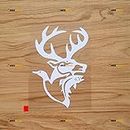 Hunting Life Deer Duck Fish Fishing Hunter Sticker Decal Vinyl - White 6 Inches - No Background Die Cut for Car Boat Laptop Cup