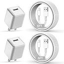 iPhone Charger,Long 6FT iPhone Charger 2Pack[MFi Certified]6feet USB to Lightning Cable Quick Fast Charging Data Sync Cord USB Wall Charger Block Adapter for iPhone 14/13/12/11/XS/XR/X/8/7/SE2022/iPad