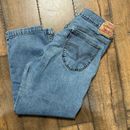 Jeans para mujer Plus 14 Levis Capri azul denim rojo lengüeta tiro alto clásicos WPL 423