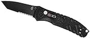 GERBER GEAR Folding Knife,Serrated,Tanto,3-1/2 in, Black G-10 (30-000840)