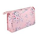 NFI essentials PU Floral Print Makeup Pouch for Women Cosmetics Bag Stylish Pouch for Makeup Accessories Vanity Case Travel Organiser Makeup Kit Toiletry Bag Make up Pouch for Girls