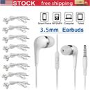 5-500pc 3.5mm Headphones Earbuds Earphones for Samsung Cell Phone LG W/ MIC Lot 