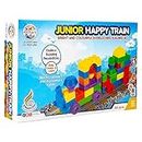RATNA'S Happy Train Junior Construction Set with Bright & Colourful Interlocking Building Blocks 60 pcs for Kids Ages 3+