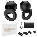 Noise Canceling Earplugs for Sleep and Concentration– New Flexible Earplugs for Better Attenuation – 2 Pair Reusable –Deal for Side Sleepers &Noise Sensitive Person – 27dB Noise Cancellation–Black