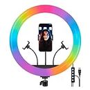 IZI Light 16 inch LED RGB Ring Light Without Tripod, 28+ Multicolor for YouTube, Photo-Shoot, Video Shoot, Live Stream, Makeup & More, Compatible with iPhone/Android Phones & Camera