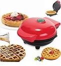 Finaxo 3 in 1 Mini Waffle Maker Machine | Electric Non-Stick Round Waffles Maker Iron Cast for Home, Kids, Belgian Waffles, Pan Cakes,Paninis and Other Snacks (Red,4 Inch- 350 Watts)