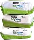 Kirkland Signature Baby Wipes, Ultra-Soft, Unscented, 100 Count Wipes Pack of 6