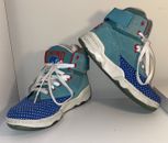 Patrick Ewing All Star Sneakers 33 Hi Suede Stars Size 6 Blue Turquoise