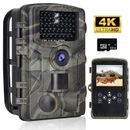 36MP Trail Hunting Camera  4K Motion Activated Waterproof No Glow Night Vision