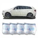 Clear Plastic Car Cover, 4 Pack Universal 12.5 x 21.7ft Disposable Full Car Cover with Elastic Band for Sedan Outdoor Snow Rain Weather