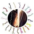 Hixixi 20pcs 39" DIY Colorful Hair Braiding Yarn Hair Rope Band Fashionable Hiphop Hair Tie