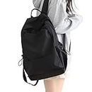 School Backpack for Women Men College High School Bag for Boys Girls Casual Daypack Laptop Backpack Waterproof Black Bookbag
