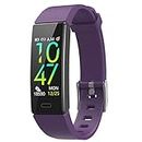ZURURU Fitness Tracker with Blood Pressure Heart Rate Sleep Health Monitor for Men and Women, Upgraded Waterproof Activity Tracker Watch, Step Calorie Counter Pedometer Purple