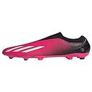 adidas X SPEEDPORTAL.3 Laceless Firm Ground Soccer Shoe, Team Shock Pink/Zero Metallic/Black, 2.5 US Unisex Little Kid