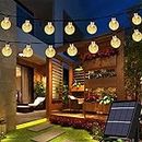 Useber Solar Garden Lights, 24Ft 50 LED Solar String Lights Waterproof Crystal Globe Indoor/Outdoor Fairy Lights Decorative Lights for Home,Garden,Party,Camping,Christmas,Festival (Warm White)