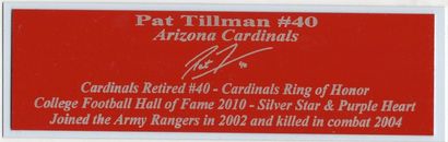 Pat Tillman Nameplate Arizona Cardinals Autograph Football Jersey Helmet 
