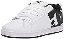 DC Men's Court Graffik Skate Shoe, White/Black/Black