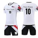Custom Soccer Jersey for Men Women Personalized Soccer Uniforms for Kids/Adults with Name Number Team Logo White